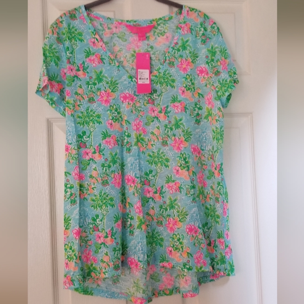 Disney X Lilly Pulitzer Etta Top Size Large New With Tags